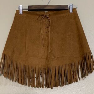 Blush Tan‎ Suede Skirt